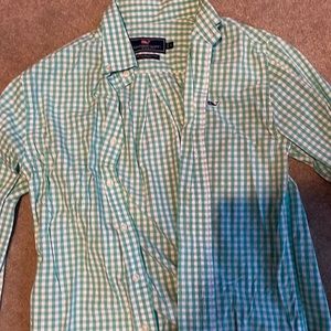 Sea foam green vineyard vines long sleeve button down